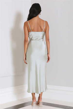 Silky Touch Satin Midi Dress