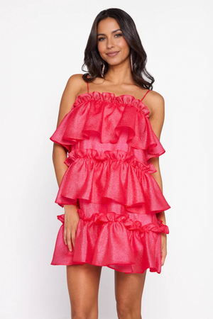 Towers Mini Dress Hot Pink