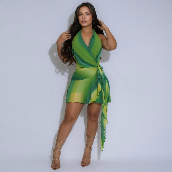 Side Tie Mini Dress
