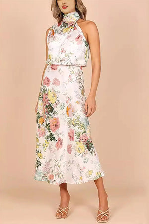 Anabelle Halter Neck Midi Dress